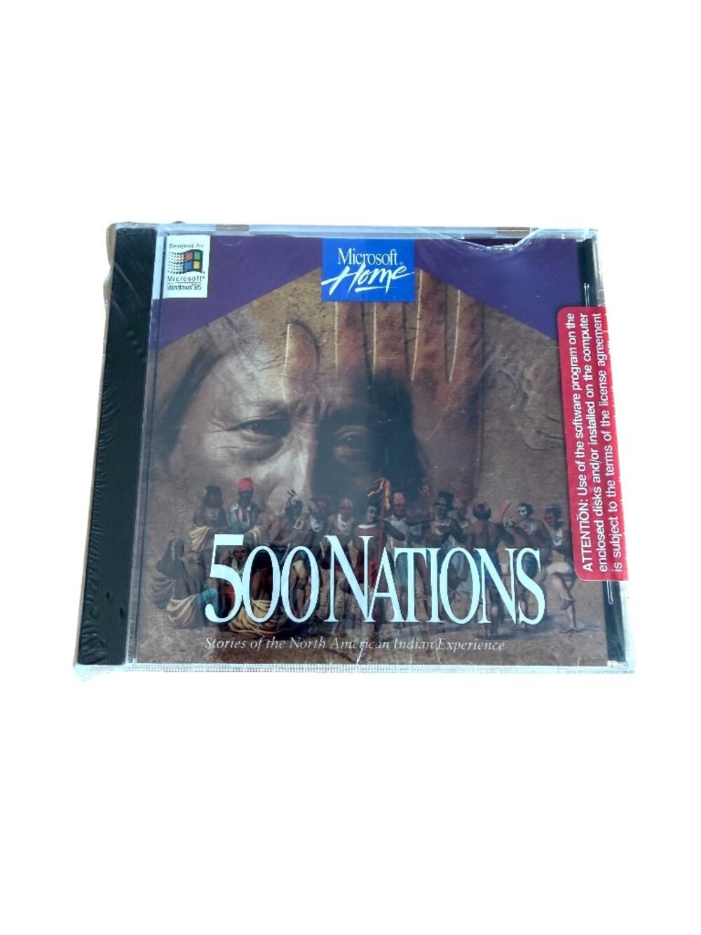 Microsoft Home 500 Nations PC CD-ROM Sealed Native American Indian Stories 1995
